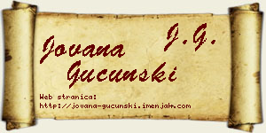 Jovana Gucunski vizit kartica